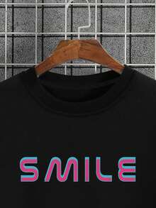 Nam Chữ cái & Đồ họa hoạt hình Lót nhiệt Áo nỉ - màu đen - Xem 4