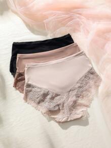 Snug Zone 3pack Contrast Lace Panty Set Lingerie - Multicolor - View 2