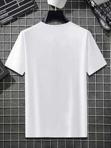 Men Mountain & Letter Graphic Tee - White - View 2