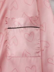 In Trái tim Xa ten Váy ngủ - Hồng - Xem 5