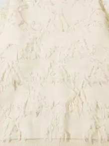 ANDREILEE 男士纯色流苏装饰落肩毛衣 - 杏色 - 查看 5