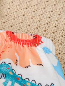 SHEIN Young Girl Cartoon Graphic Hoodie & Sweatpants - Multicolor - View 3