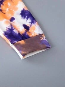 男大童紮染拉鏈連帽衫和運動褲不帶T恤 - 彩色 - 查看 4