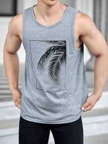 Manfinity BRENVOR Men Tropical Print Tank Top
