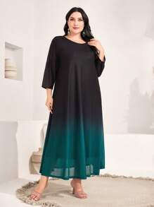 Al Najma 大碼漸變圖案直筒洋裝 - 彩色 - 查看 5