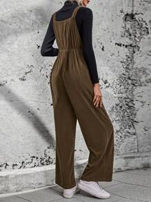 Chiquease Chất rắn Túi nghiêng Tổng thể Jumpsuit Without Tee - màu nâu - Xem 2