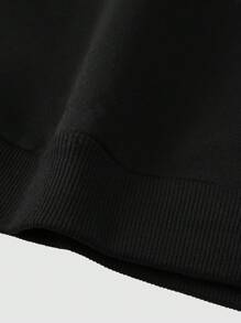 Manfinity LEGND 男士天使和文字印花連帽衫 - 黑色 - 查看 8