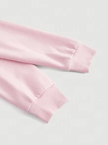 SHEIN MOD Solid Color Asymmetric Hem Pullover Sweatshirt