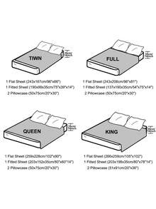 緞面床單套裝 - 白色 - 查看 7