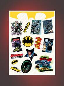 Batman X ROMWE 2sheets Letter Cartoon Graphic Wall Paper - Multicolor - View 3