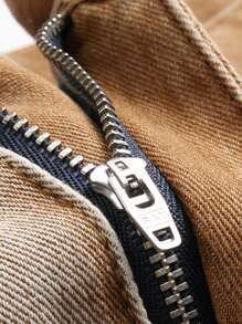 男士破洞抽鬚漂白水洗牛仔褲 - 彩色 - 查看 3