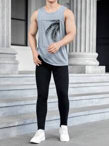 Manfinity BRENVOR Men Tropical Print Tank Top