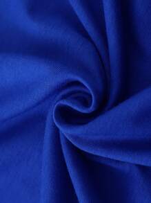 Manfinity Homme Men Letter Graphic Casual Short Sleeve Tee, Boyfriend Gift - Blue - View 5