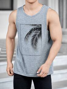 Manfinity BRENVOR Men Tropical Print Tank Top
