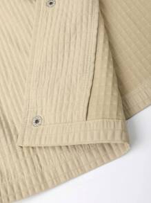 Manfinity Homme Men Flap Pocket Shirt & Drawstring Waist Pants - Apricot - View 8