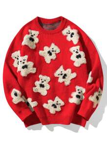 Homme Pull Motif Ours
