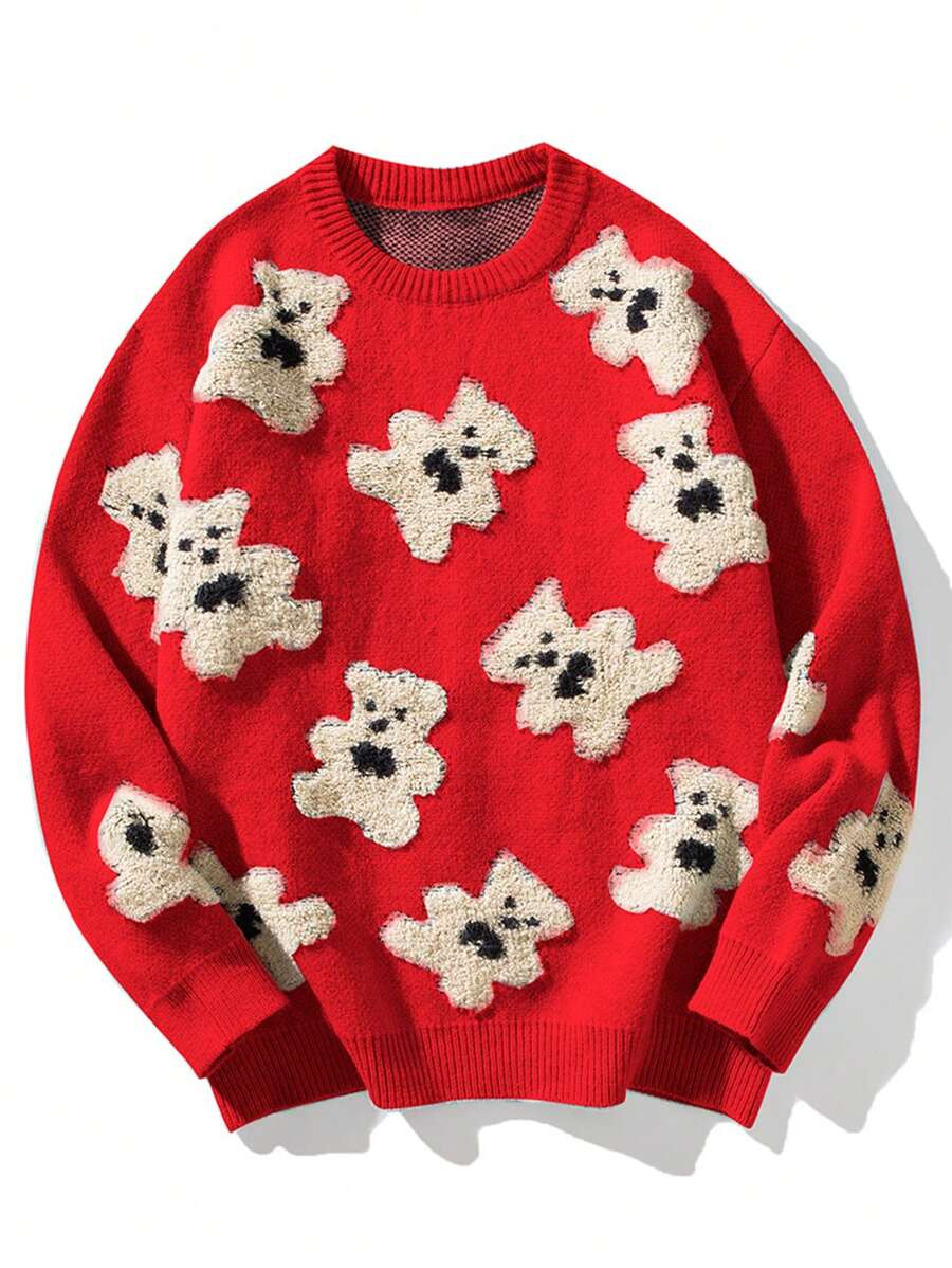Homme Pull Motif Ours