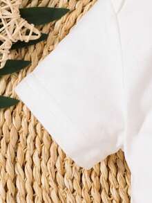 男孩嬰兒字母圖案連身背心