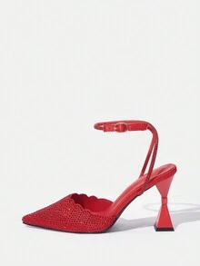 SheIn Belle 女性高跟鞋 - 紅色 - 查看 5