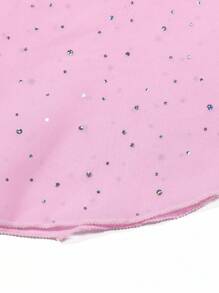 Young Girl Contrast Sequin Bow Side Wrap Active Dress
