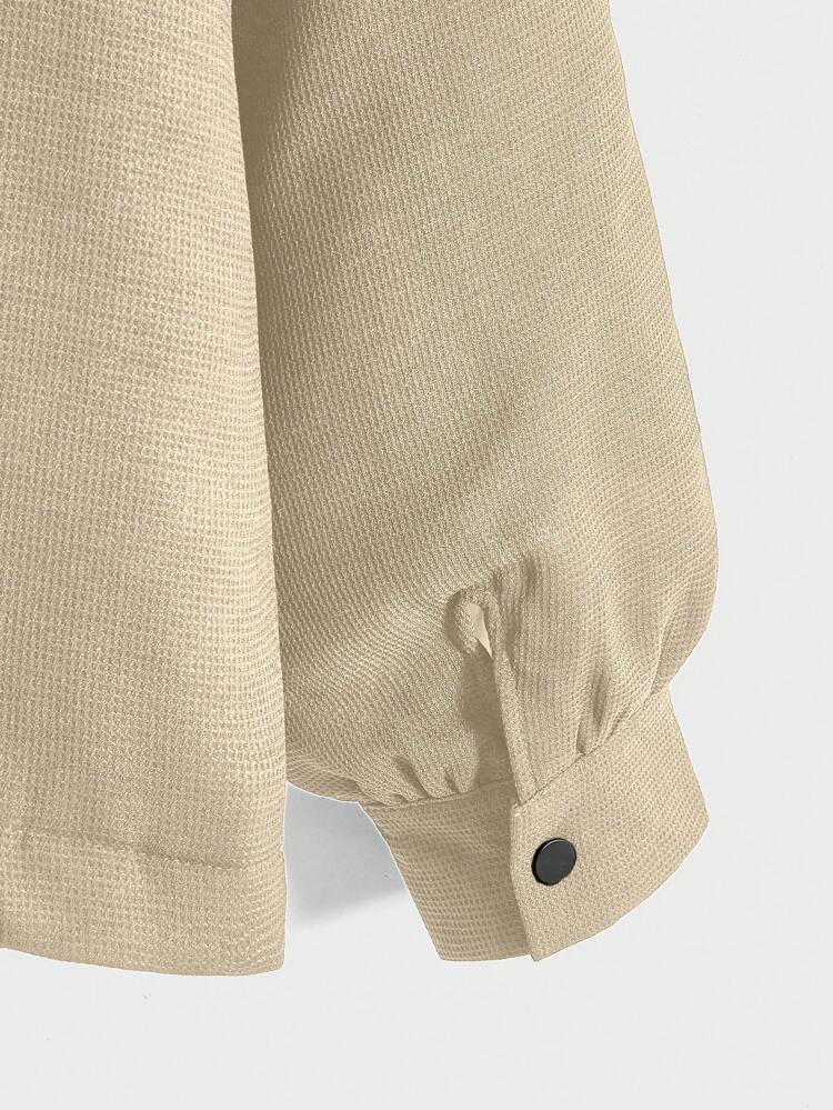 Men's Oversized Flap Pocket Drop Shoulder Padded Coat