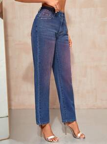 SHEIN BAE 高腰媽媽牛仔褲