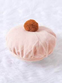 Baby Girl Double Breasted Borg Collar Coat & Hat - Pink - View 8