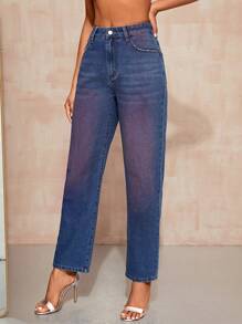 SHEIN BAE 高腰媽媽牛仔褲