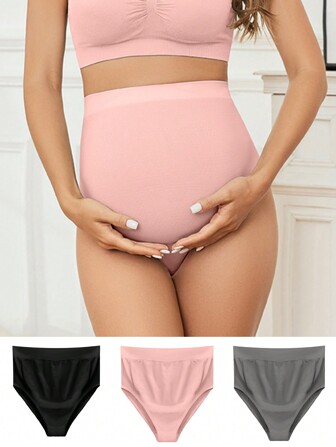 Moonlight & Mama Maternity 3pack Solid Panty For Mother