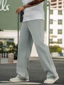 Manfinity Nam Túi nghiêng Quần legging thẳng - Màu xanh nhạt - Xem 8