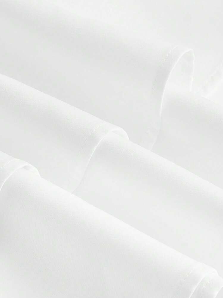 Plus Size Solid Pearls Beaded Ruffle Hem Skirt