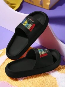 X Herbst/Winter Neue Sommer Paar Hausschuhe mit rutschfester, modischer, dicker Sohle für den Außenbereich - Schwarz - Übersicht 3