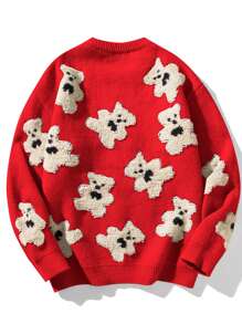 Homme Pull Motif Ours