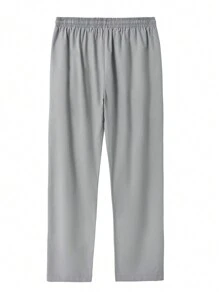 Manfinity Homme Nam Chất rắn Eo dây rút Quần - Xám - Xem 2