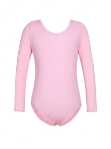 Young Girl Contrast Sequin Bow Side Wrap Active Dress
