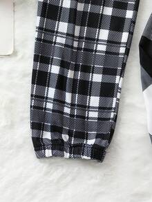 Tween Boy 2pcs Plaid & Letter Graphic Sleep Pants - Multicolor - View 5
