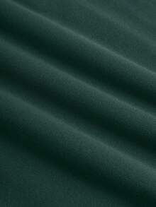 SHEIN EZwear 半拉鏈落肩袖運動衫 - 綠色 - 查看 3