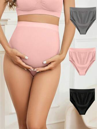 Moonlight & Mama Maternity 3pack Solid Trosa För Mamma