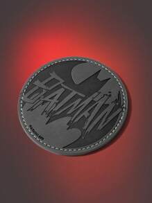 Batman X ROMWE 1pc Letter Bat Pattern Coaster,Casual Drink Coaster - Black - View 2