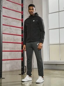 Manfinity Sport Corelite Men Mountain Graphic Zip Up Hooded Sports Jacket