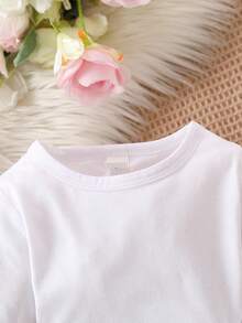 女嬰卡通圖案夾克和半身裙和T恤