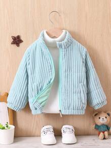 Baby Boy Zip Up Padded Coat - Green - View 1