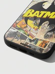 Batman X ROMWE 1pc Women Letter Figure Graphic TPU Phone Case Compatible With IPhone