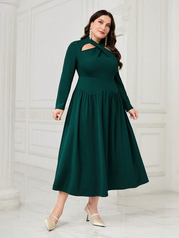 Plus Cut Out Front Dress