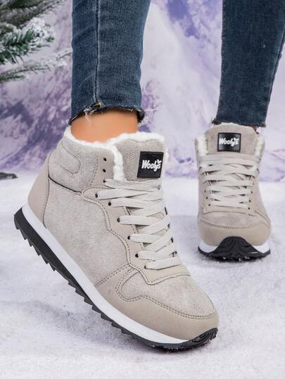 2025 Winter Women's Thermal Lined Warm Snow Boots, Wear-Resistant, Non-Slip, Suitable For Outdoor Activities, Unisex