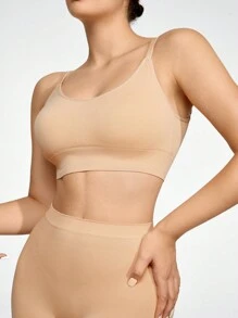 SHAPORA Chất rắn Áo Shapewear Bras - Màu be - Xem 6