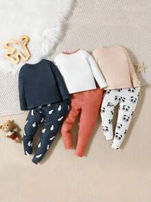 Baby Boy 3sets Cartoon Graphic Snug Fit PJ Set - Multicolor - View 2