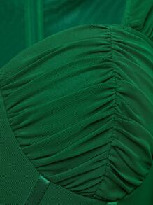 SHEIN Unity Plus Ruched Bustier Bodycon Dress