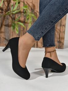 Women's High Heel Pumps - Black - View 2