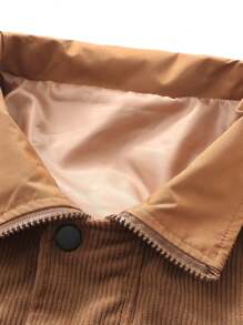 Manfinity Hypemode Loose Fit Men's Color-Block Zipper Jacket Without Hoodie - Brown - View 3